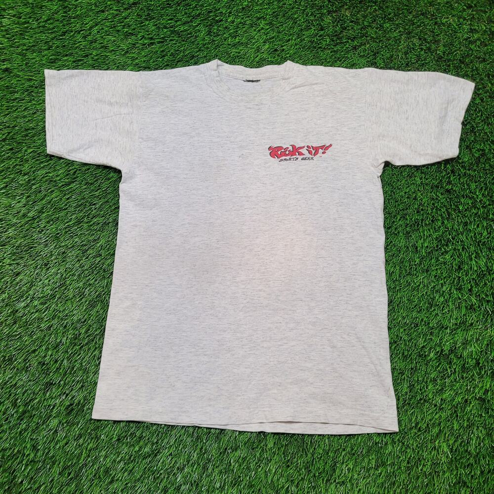 VTG 90s Rek-It "No Rules" T-Shirt Mens Small Single Stitch - Picture 3 of 13